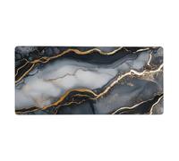 Mouse Mat Black And White 90 x 40 cm Gold Large Office Desk Mat G251