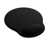 Mouse Mat BLACK ANTI-SLIP COMFORT MOUSE PAD MAT WITH GEL FOAM REST WRIST SUPPORT FOR PC LAPTOP - Compatible with Laser and Optical Mice - Black