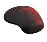 Mouse Mat BLACK ANTI-SLIP COMFORT MOUSE PAD MAT WITH GEL FOAM REST WRIST SUPPORT FOR PC LAPTOP - Compatible with Laser and Optical Mice - Blood
