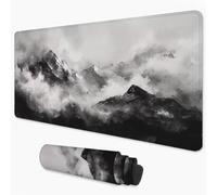 Mouse Mat Black Gaming Mouse Pad xxl 600x400 mm non Slip Desk Mat, Mountain Extended Large Mousepad Waterproof & Stitched Edges Mouse and Keyboard Mat for Home, Office, Gaming Room 24x16 inch 3Y-418