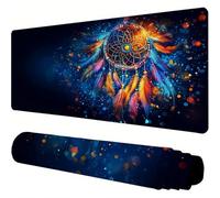 Mouse Mat Black Large Gaming Mouse Pad 28x12x0.12inch Mousepad Dreamcatcher Desk Mat Extended Waterproof con Non-Slip Rubber Base Precision and Speed Desk Accessories for Office, Gift for Women J1-146