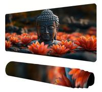 Mouse Mat Black Large Gaming Mouse Pad 47x24x0.12inch Mousepad Zen Desk Mat Extended Waterproof con Non-Slip Rubber Base Precision and Speed Desk Accessories for Office Gaming, Gift for Women J1-422