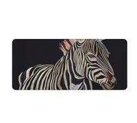 Mouse Mat Black Zebra Red Mouse Pad Thickened Desk Mat Comfortable Office Desk Accessories Anti-Fray Stitched Edges Mousepad Non-Slip Desk Pad Durable Mousemat 400x900x3mm