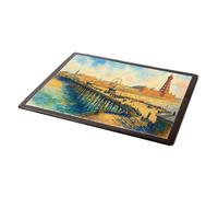 MOUSE MAT - Blackpool. The Tower from the North Pier - Vintage Art Style