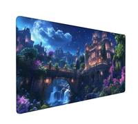 Mouse Mat Blue Desk Mat Palace Gaming Mouse Pad 1000x500x3mm, Slip Base Waterproof Surface Comfort WearResistant, Stitchededge Extended Mousemat, lmproves Speed and Precision for Office & Home XZ-802