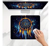 Mouse Mat Blue Dreamcatcher, Small Mouse Pad 40 x 30 cm, Ultra Thin Improves Speed and Accuracy, Non-Slip Rubber Base, with Stitched Edges, Wear-Resistant, Waterproof Mousepad for Office & Home j0j-76