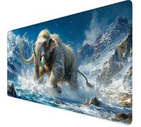 Mouse Mat Blue Gaming Mouse Pad 1000 X 500 X 3 mm XXL Extended Desk Mat, Keyboard Mousepad Elephant, Water-Resistant Surface And Non-Slip Base Mousemat, for Gaming Office Desk Accessories F1-610