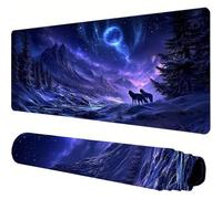 Mouse Mat Blue Large Gaming Mouse Pad 60x32x0.12inch Mousepad Night Sky Desk Mat Extended Waterproof con Non-Slip Rubber Base Precision and Speed Desk Accessories for Office Gaming, Gift Women J1-710