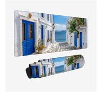 Mouse Mat Blue Mouse Pad Large 1500x800mm, Desk Mat Small Town Mousepad, Desk Pad with Non-Slip Base, Extended Waterproof Mousemat, Stitched Edges Keyboard Matt, Home Office Accessories, Gifts H2-125