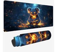 Mouse Mat Blue Mouse Pad Large 35.4x19.6x0.12 XXL Waterproof Desk Matt with Stitched Edges and Non-Slip Rubber Base, Extended Gaming Mousemat Koala Keyboard Mat, Gaming Office Desk Decor Gifts W-1146