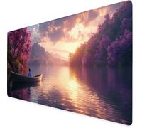 Mouse Mat Boat Mouse Pad Boy Gaming Desk Mat Large 900x500x3mm, Non-Slip Rubber Base, Waterproof Surface, Stitched Edges, Pretty Mousepad for Office and Home Laptop, Desk Accessories For Women K7-645