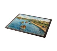 MOUSE MAT - Boating Lake North Beach Great Yarmouth (a) - Vintage Art Style
