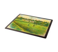 MOUSE MAT - Bowling Green from the Bridge, St Asaph - Vintage Art Style