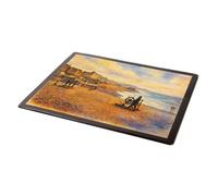 MOUSE MAT - Brighton. Hove Beach - Vintage Art Style