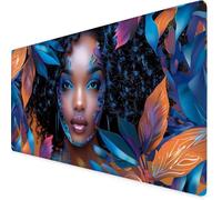 Mouse Mat Brown Mouse Pad Woman Gaming Desk Mat Large 1000x500x3mm, Non-Slip Rubber Base, Waterproof Surface, Stitched Edges, Pretty Cute Mousepad for Office and Home Laptop, Desk Accessories K7-511