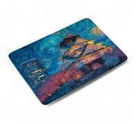 Mouse Mat, Building Mouse Pad, Washable Small Mousepads, 290x240x3mm, Mousemat with Non-Slip, Portable Desk Mat for Laptop Working Studying, Smooth Surface Desk Accessories, Waterproof, Blue 0o-553
