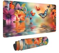 Mouse Mat Butterfly Mouse Pad 600 x 300 x 3 mm Large Gaming Mousepad,2025 New Desk Protector Mat with Anti-Slip Base,Waterproof&Durable Mousemat,Office Desk Accessories for Men (60x30cm Flower)-dd1959