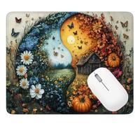 Mouse Mat Cabin Gaming Mouse Pad 250 x 210 x 3 mm, Stitched Edges, Q-4052 | with Anti-Slip Rubber Base Stitched Edges Keyboard Mousepad Landscape, for Gaming Home Office, Improves Speed and Precision