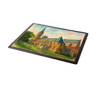 MOUSE MAT - Cardiff. Llandaff Cathedral (b) - Vintage Art Style