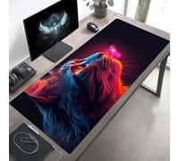 Mouse Mat Cat Large Gaming Mouse Pad Black Desk Mat Stitched Edges, Mousepad Non Slip Rubber Base, Waterproof Soft Cloth, Computer Accessories for Home Office Decoration, Gifts 70 x 30cm PjY1102 6-4