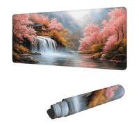 Mouse Mat Cherry Blossoms Mouse Pad Large 1400 x 600 x 3 mm XXL Mousepad with Stitched Edges and Non-Slip Rubber Base, Improves Speed and Precision Gaming Mousemat Fall for Home Office Decor H-296