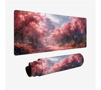 Mouse Mat Cherry Blossoms Mouse Pad Large 600x300mm, Desk Mat Pink Mousepad, Desk Pad with Non-Slip Base, Extended Waterproof Mousemat, Stitched Edges Keyboard Matt, Office Accessories, Gifts H2-691