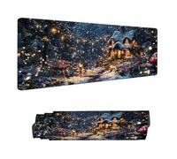 Mouse Mat Christmas Gaming Mouse Pad 500 x 250 MM XXL Extended Desk Mat, Keyboard Mousepad Cabin, Water-Resistant Surface and Non-Slip Base Mousemat, for Gaming home Office Desk Accessories H-6021