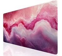 Mouse Mat Cloud 900x300x3mm Washable Large Mouse Pad Pink, Desk Mat Non-Slip Rubber Base Stitched Edge-Smooth Cloth Surface, Waterproof Laptop Desk Pad for Office, Work, MacBook, PC, Home UK-3694