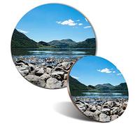 Mouse Mat & Coaster Set - Ullswater Lake District England UK 20 cm & 9 cm for Computer & Laptop, Office, Non-slip Base #15700