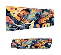 Mouse Mat Color Mouse Pad Large 90 x 40 cm XXL Mousepad with Stitched Edges and Non-Slip Rubber Base Keyboard Desk Pad, Improves Speed and Precision Gaming Mousemat Elephant, Home Office Decor H-12032