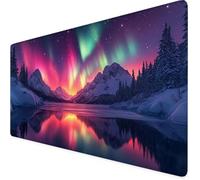 Mouse Mat Colorful Gaming Mouse Pad 55.1x23.6in XXL Extended Desk Mat,Keyboard Mousepad Aurora,Water-Resistant Surface And Non-Slip Base Mousemat for Gaming Office Desk Accessories,Gifts Women F1-167