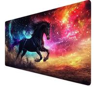 Mouse Mat Colorful Gaming Mouse Pad 800X300X3mm XXL Extended Desk Mat,Keyboard Mousepad Horse,Water-Resistant Surface And Non-Slip Base Mousemat,Gaming Office Desk Accessories,Gifts for Women F1-416