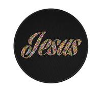 Mouse Mat Colorful Jesus Christ Religion 7 Mousemat Non-Slip Rubber Base Mousepad With Stitched Edges Mouse Pad For Travel Pc Office 20X20 Cm