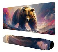 Mouse Mat Colorful Large Gaming Mouse Pad 24x12x0.12inch Mousepad Bear Desk Mat Extended Waterproof con Non-Slip Rubber Base Precision and Speed Desk Accessories for Office Gaming, Gift Women J1-840