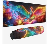 Mouse Mat Colorful Mouse Pad Large 19.7x9.8x0.12 XXL Waterproof Desk Matt with Stitched Edges and Non-Slip Rubber Base, Extended Gaming Mousemat Phoenix Keyboard Mat for Gaming Office Desk Decor W-16