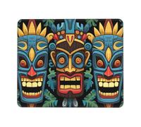 Mouse Mat Colorful Tiki mask Pattern Computer Mouse Mat Computer 25x30cm