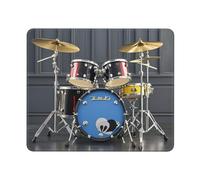 Mouse Mat Cool Drums Set Mousepad Square Mousepads Stitched Edge Desk Mat For Computers Office And Home Work L
