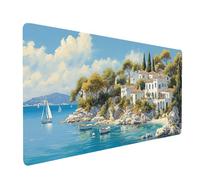 Mouse Mat Couple Gaming Mousepad Large 40 x 20 x 0.12 In, Desk Mat for Wireless Mouse Keyboard Laptop, Waterproof Mousemat London Stitched Edges Non-Slip Rubber Base for Office Gaming Desk model-0489