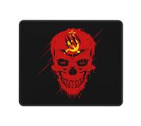 Mouse Mat Creative Soviet Union Patriot Skull National Flag Improves Speed And Precision Mice Mat Comfortable Desk Pad For Desk Pc Laptop 25X30Cm