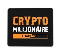 Mouse Mat Crypto Millionaire Loading Computer Mouse Pad Durable Comfortable Table Mat, For Office, Work, Laptop, 25x30cm