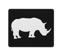 Mouse Mat Cute Rhino Mousepads Non-Slip Mousepad Stitched Edge Desk Mat For Computers Laptop Office And Home S