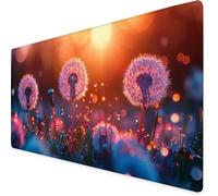 Mouse Mat Dandelion Mouse Pad Sunset Gaming Desk Mat Large 600x300x3mm, Non-Slip Rubber Base, Waterproof Surface, Stitched Edges, Pretty Mousepad for Office and Home Laptop, Desk Accessories K7-855