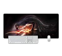 Mouse Mat Dark Soul XXL Anime Mouse Pad, Speed Gaming Mouse Mat, Extra Large 900 x 400 x 3mm, Water-Resistant Mousepad with Non-Slip Rubber Base,Smooth Cloth Surface for computer PC, F