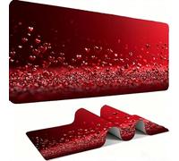 Mouse Mat, Desk Mat Large 1500x800x3 mm XL Mousepad - Mouse Pad Gaming - Improved Precision and Speed - Non-Slip Rubber Base, Waterproof Surface, Stable on Smooth Surfaces (150x80 Red Heart) j0xk-781