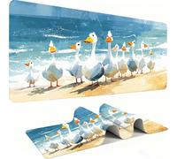 Mouse Mat, Desk Mat Large 800x400x3mm XL Mousepad - Mouse Pad Gaming - Improved Precision and Speed - Non-Slip Rubber Base, Waterproof Surface, Stable on Smooth Surfaces Goose Animal j0zj-661