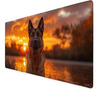 Mouse Mat Dog Mouse Pad Brown Gaming Desk Mat Large 600x300x3mm, Non-Slip Rubber Base, Waterproof Surface, Stitched Edges, Pretty Mousepad for Office and Home Laptop, Desk Accessories For Women K7-885