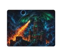 Mouse Mat Dragons Fiery Assault On The Fortress Gaming Mouse Pad Typing