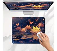 Mouse Mat Dream Lotus, Small Mouse Pad 22 x 24 cm, Ultra Thin Improves Speed and Accuracy, Non-Slip Rubber Base, with Stitched Edges, Wear-Resistant, Waterproof Mousepad for Office & Home j0j-52