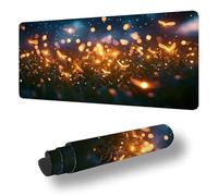 Mouse Mat Dream Mouse Pad Large 120x40 cm XXL Waterproof Desk Matt with Stitched Edges and Non-Slip Rubber Base, Extended Gaming Mousemat Gold Keyboard Mat, for Gaming Office Desk Decor Gifts S-12282