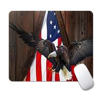 Mouse Mat Eagle American Flag Mouse Pad Non-Slip Mousepads Waterproof Mousepad For Work Gaming Office And Home M